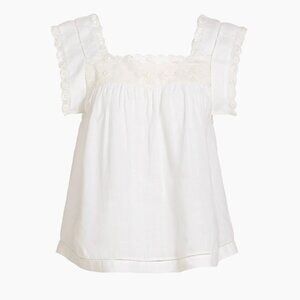 DOEN Aphra crochet-trimmed ramie top - Size S